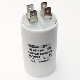 Aanloop / Running- Condensator met AMP Connectors