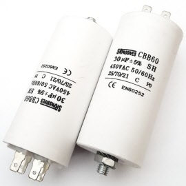 Aanloop / Running- Condensator met AMP Connectors